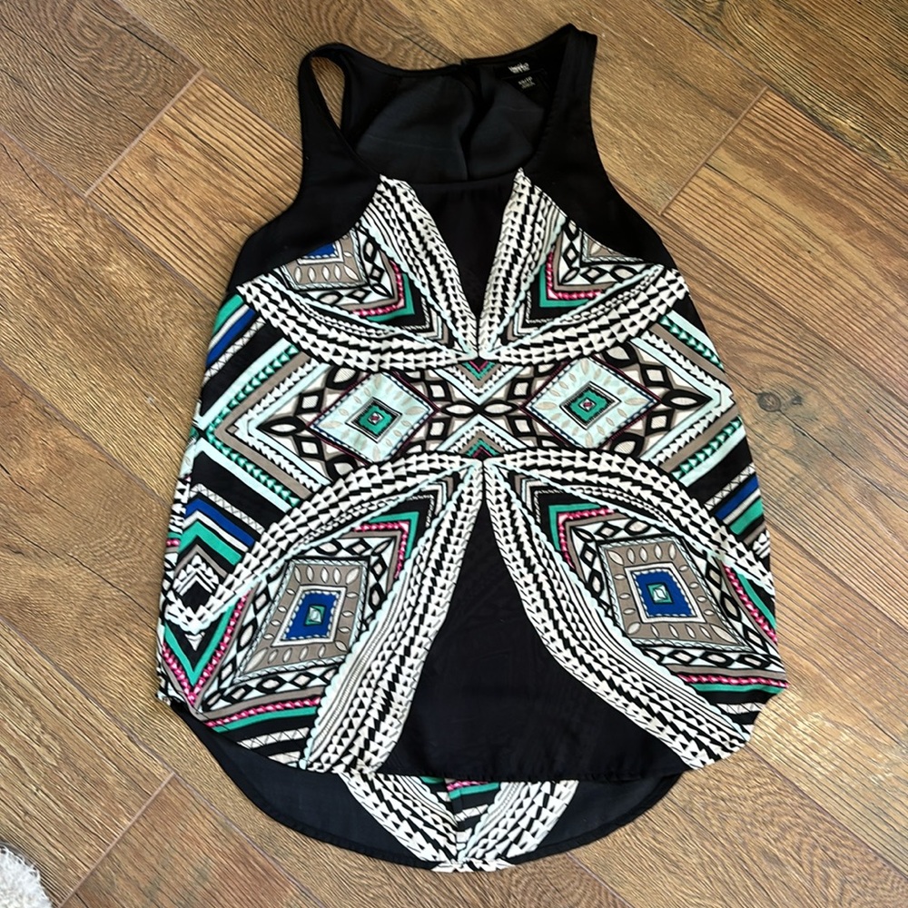 Mossimo High/Low Sleeveless Blouse, Size XS